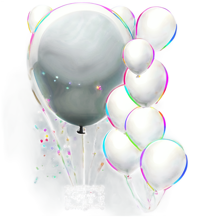 White Balloons For Wedding Png Cqf43 PNG Image