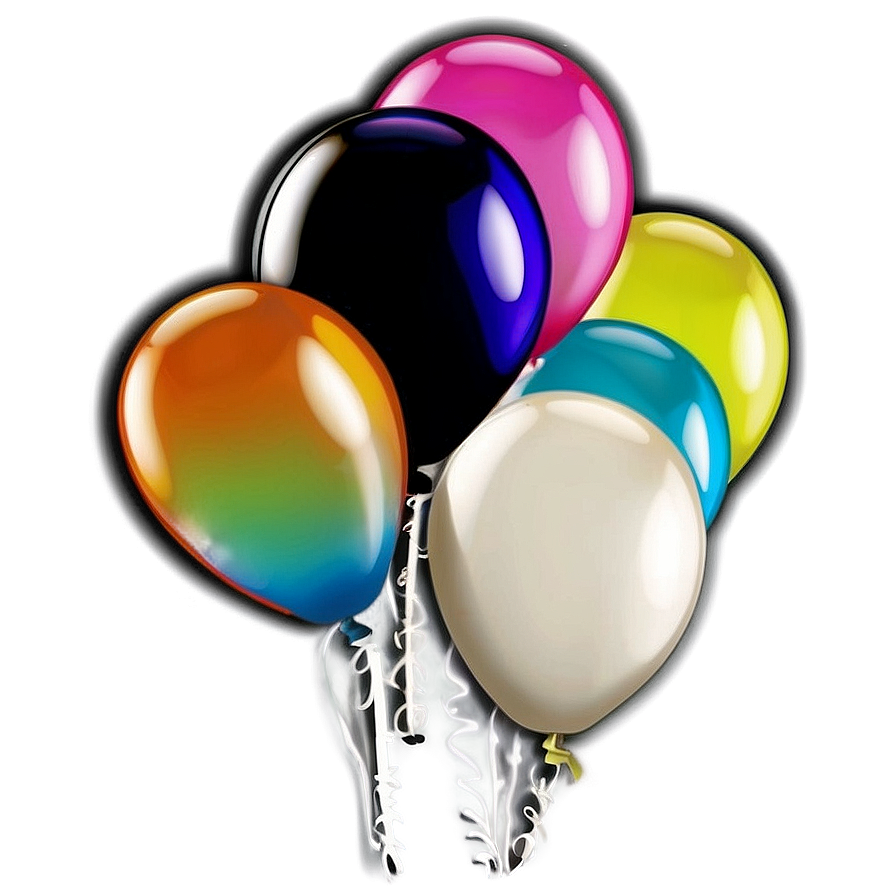 White Balloons Png 05042024 PNG Image