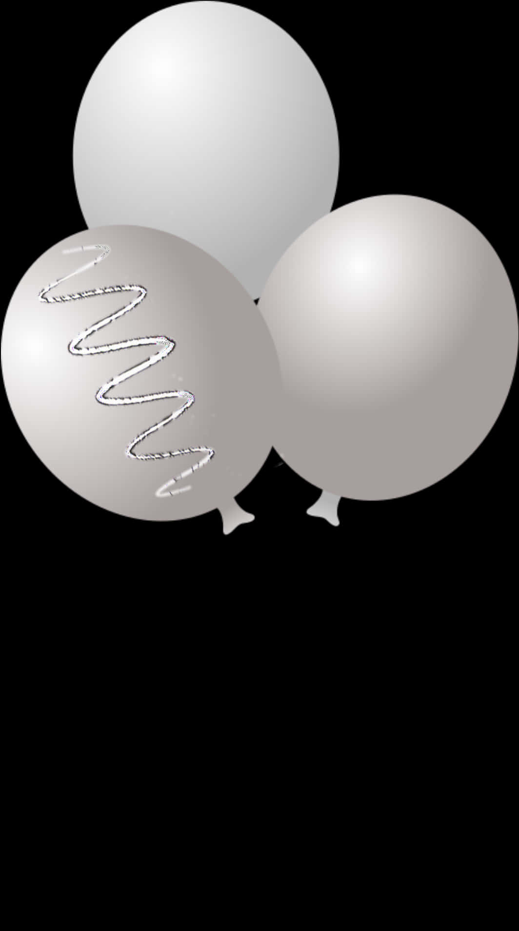 White Balloons Transparent Background PNG Image