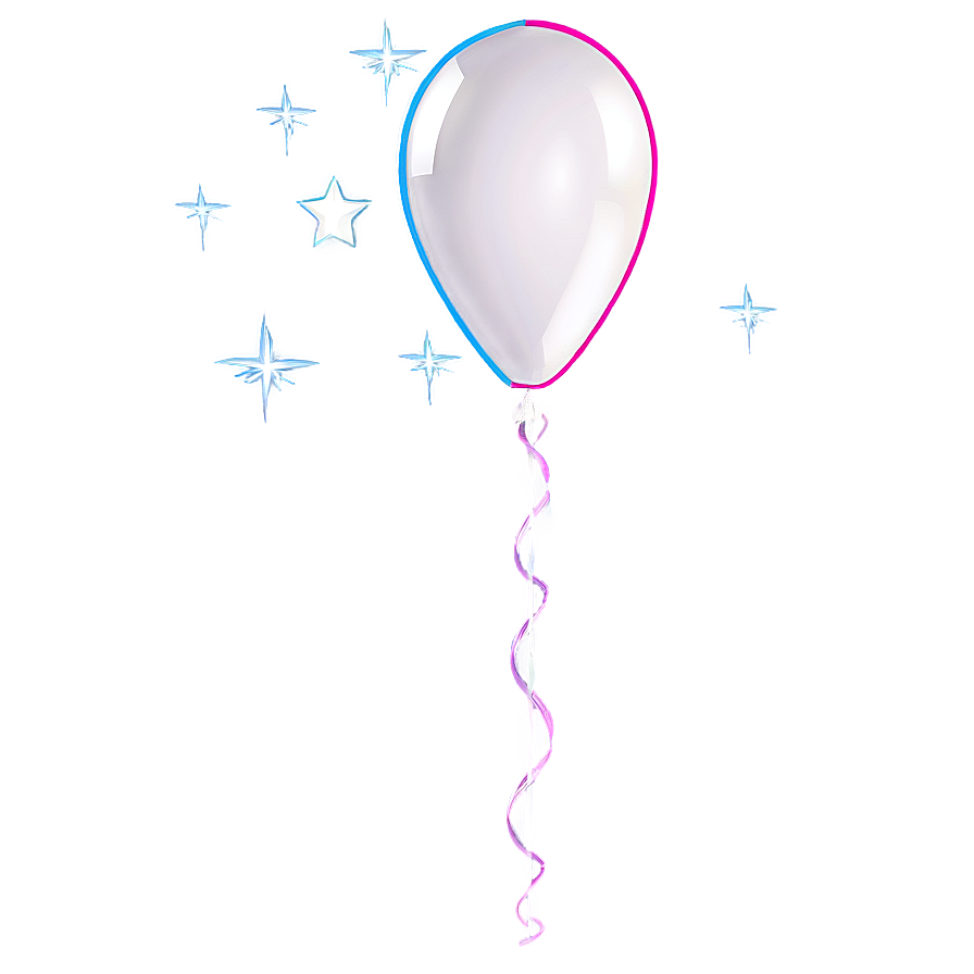 White Balloons With Glitter Png 06122024 PNG Image