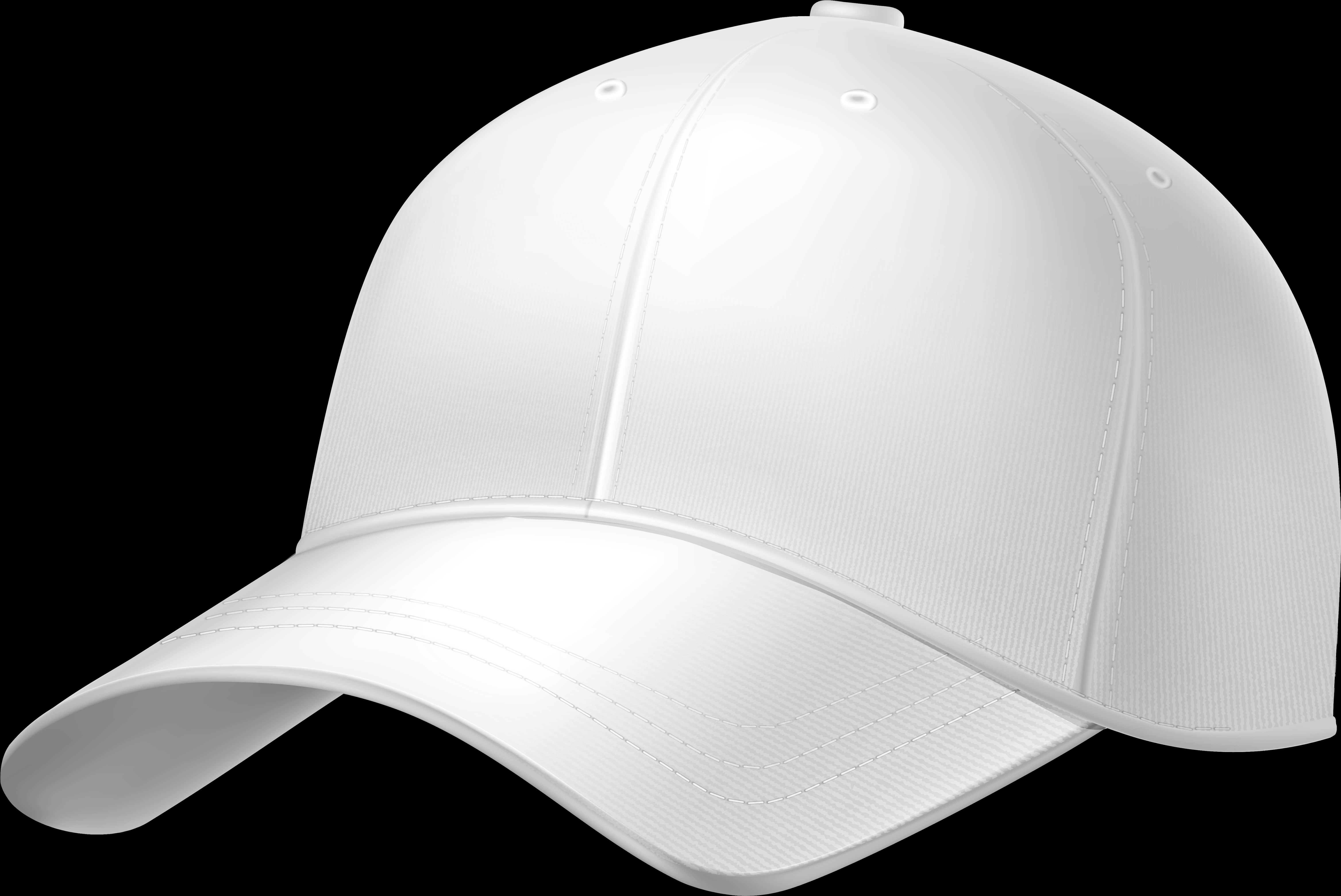 White Baseball Cap Blank Design PNG Image