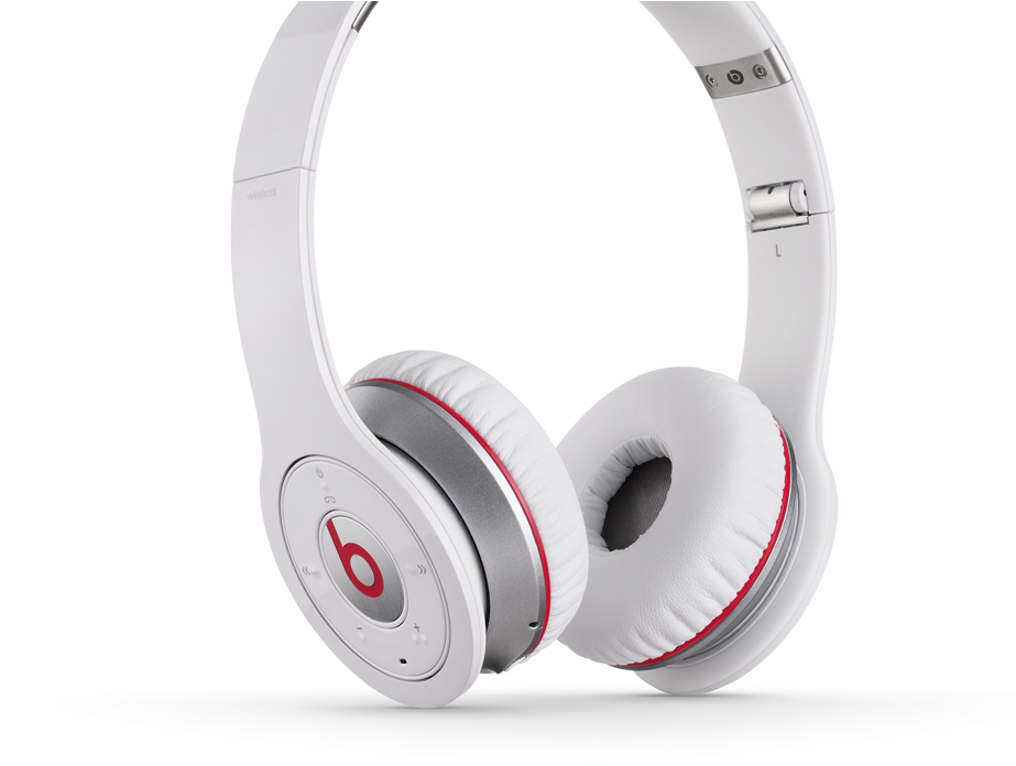 White Beats Wireless Headphones PNG Image