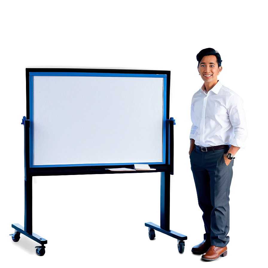 White Board With Stand Png 27 PNG Image