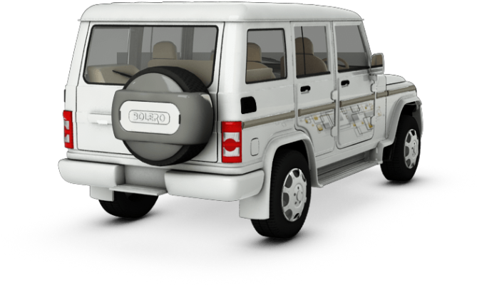 White Bolero S U V Rear View PNG Image