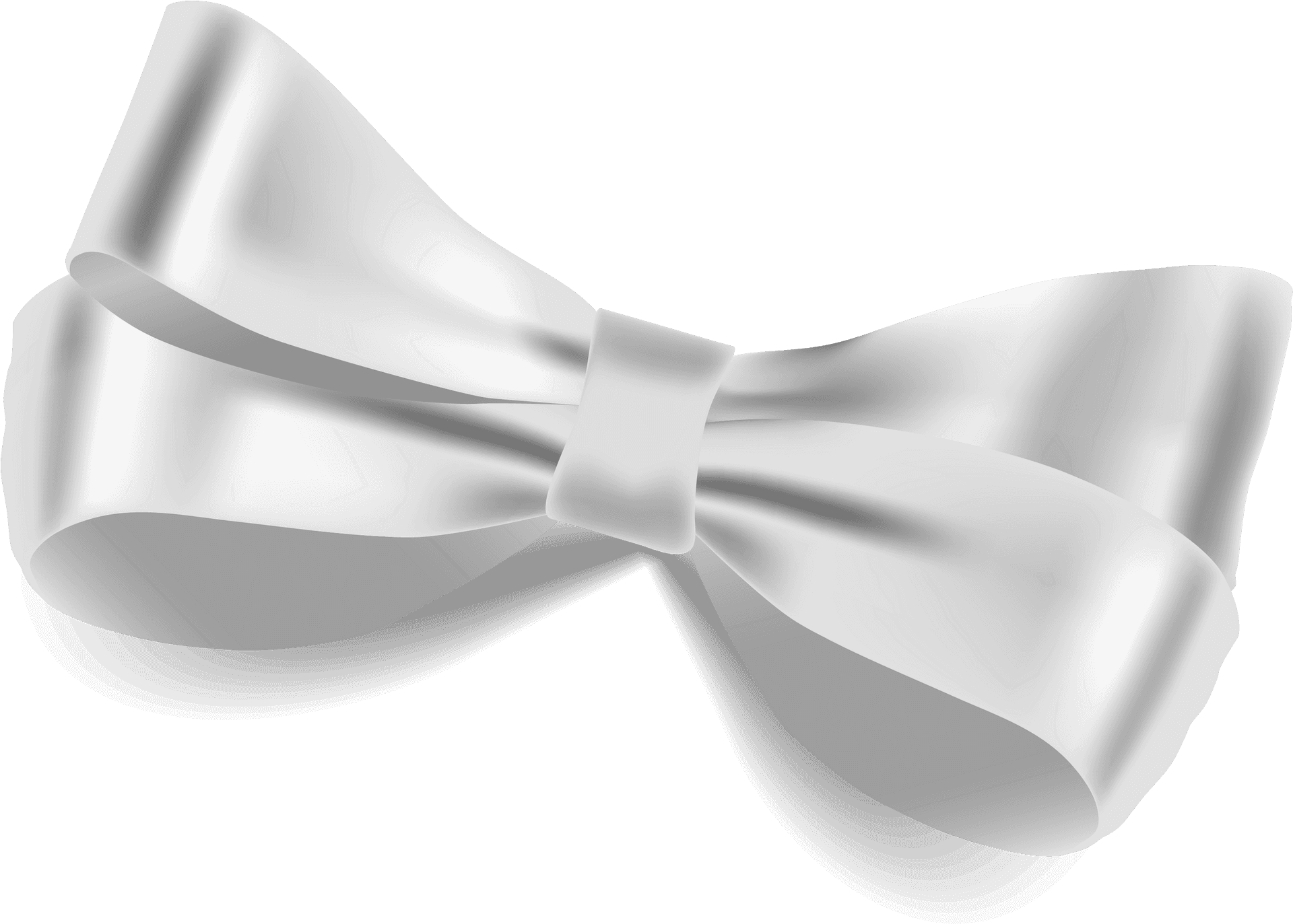 White Bow Tie Graphic PNG Image