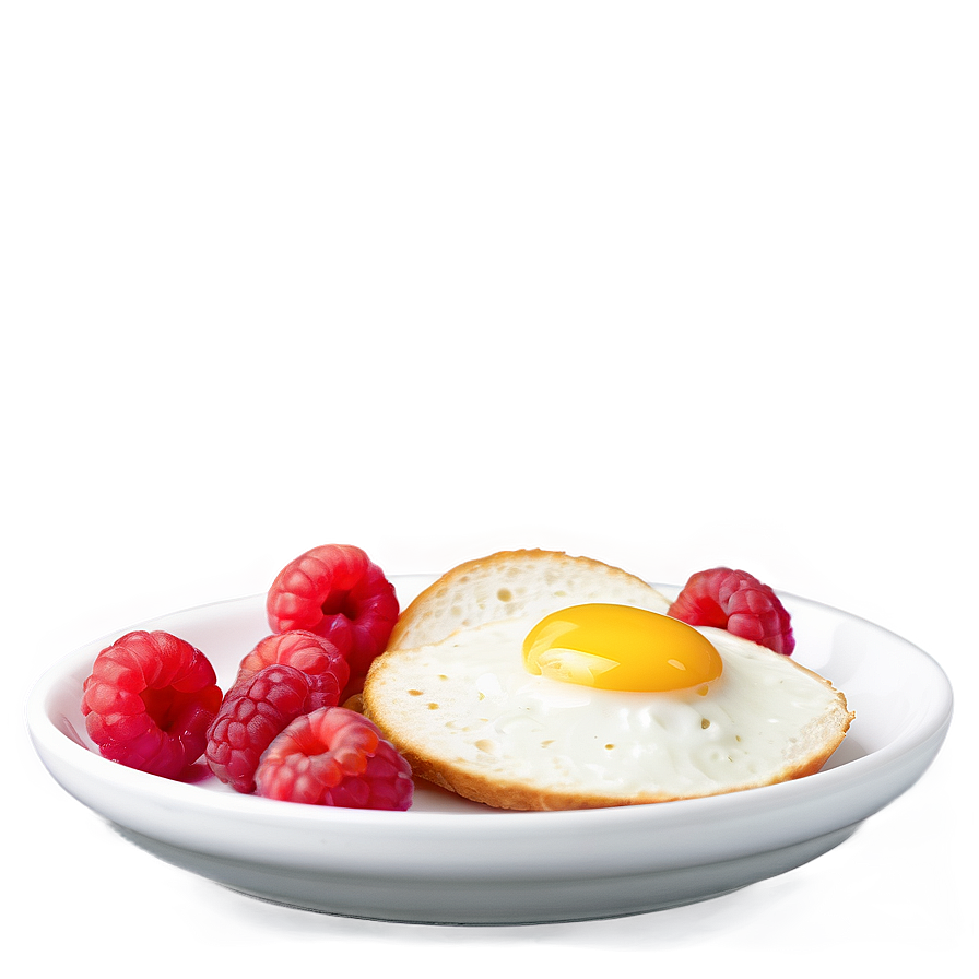 White Breakfast Plate Png Aug45 PNG Image