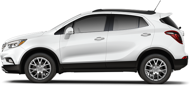 White Buick Encore S U V Side View PNG Image