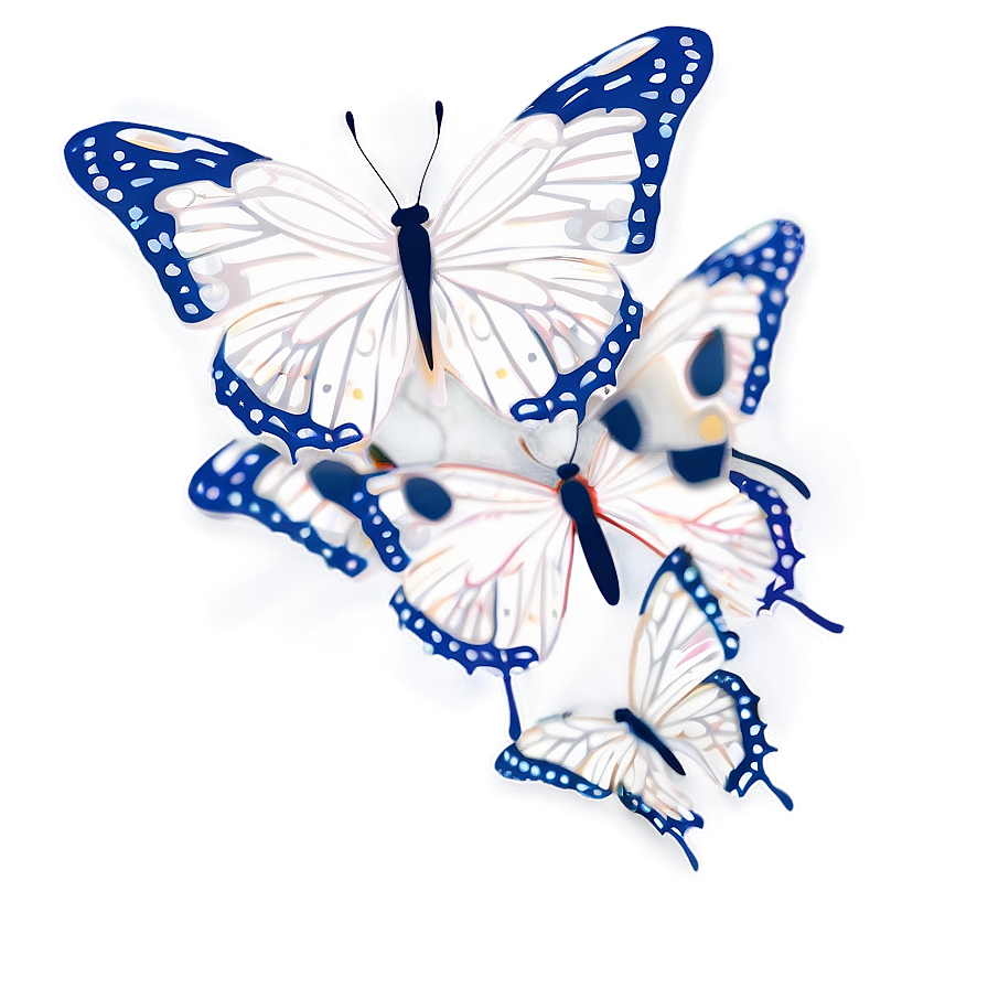 White Butterfly Art Png Plt PNG Image