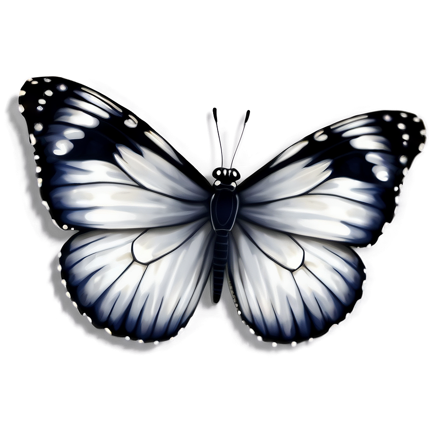 White Butterfly Pattern Png Shq PNG Image