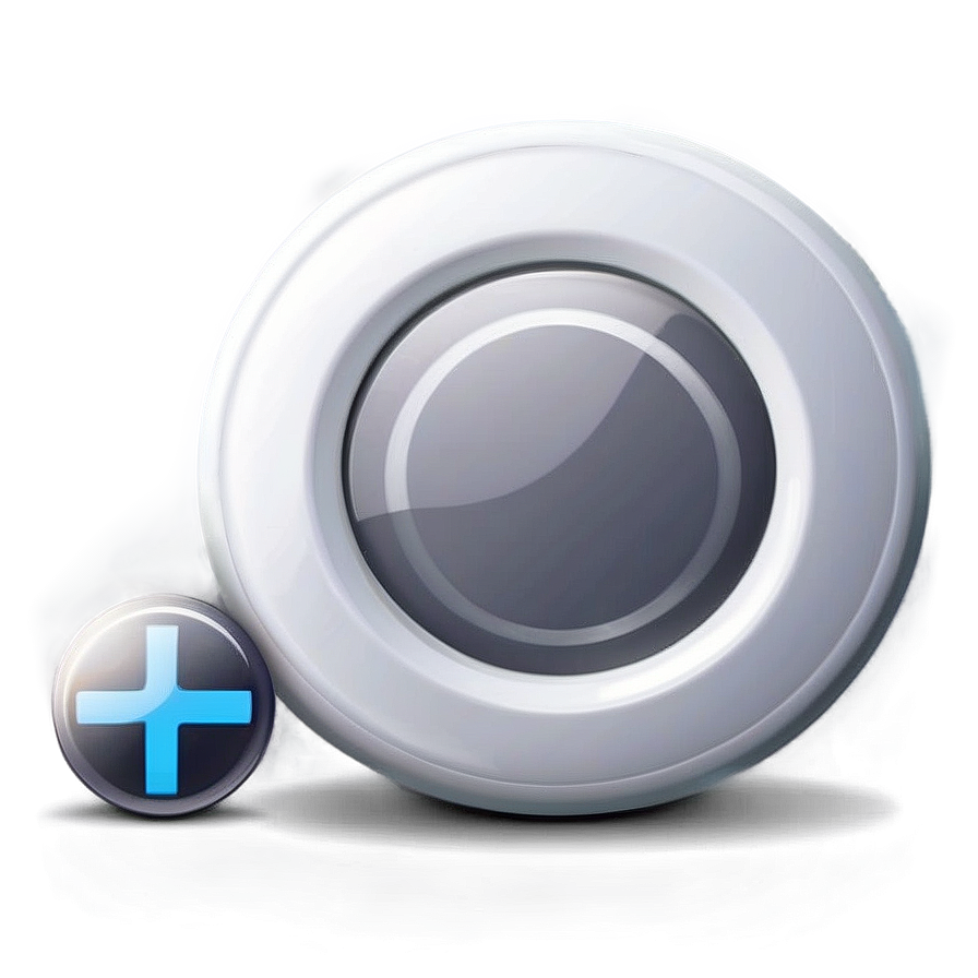 White Button Icon Png Mdg PNG Image