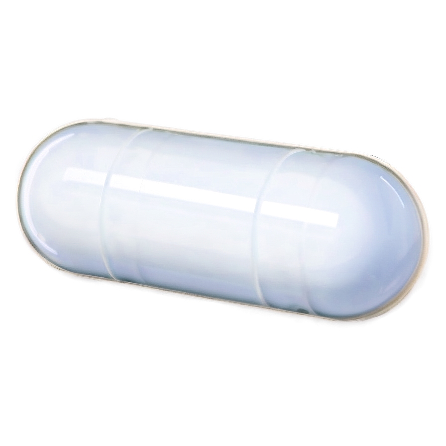 White Capsule D PNG Image