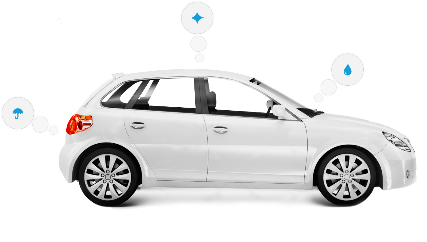 White Car Cleaning Concept PNG Image