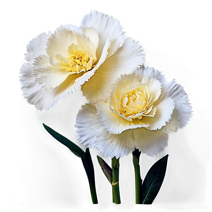 White Carnation Cluster Png Sie PNG Image