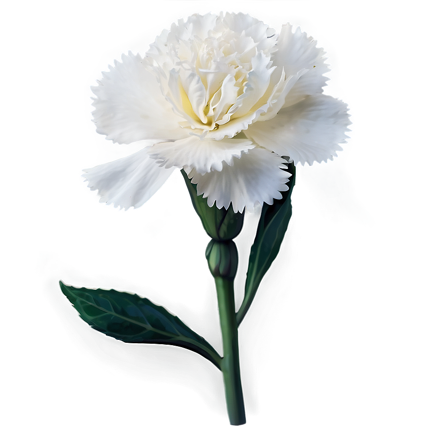 White Carnation Flower Png 72 PNG Image