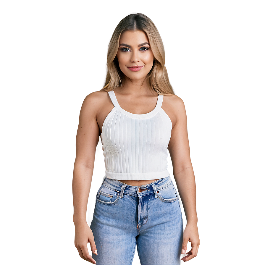 White Casual Top Png 9 PNG Image