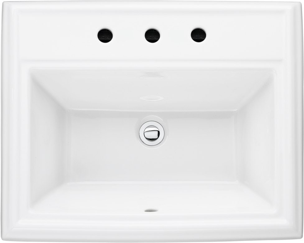 White Ceramic Bathroom Sink PNG Image