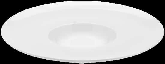 White Ceramic Plate Top View PNG Image