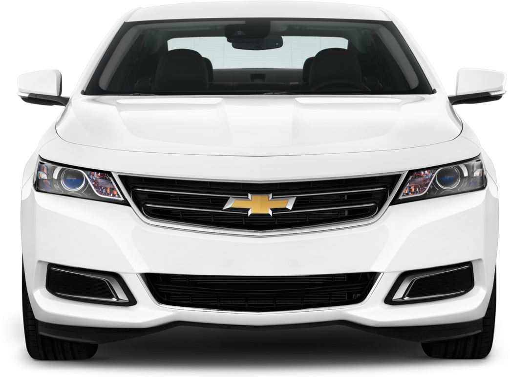 White Chevrolet Sedan Front View PNG Image