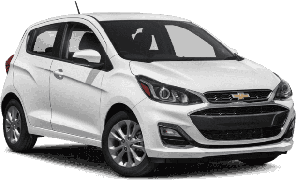 White Chevrolet Spark Profile View PNG Image