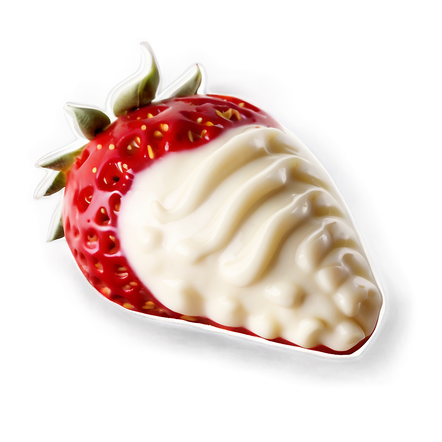 White Chocolate Strawberry Png Khk PNG Image