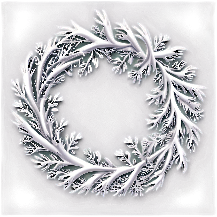 White Christmas Wreath Png 38 PNG Image