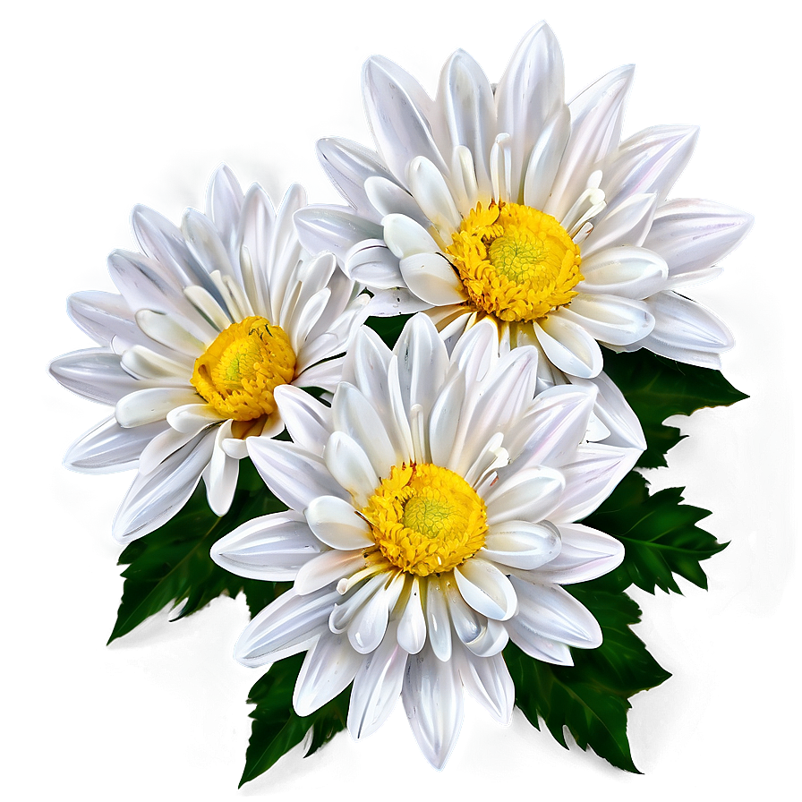 White Chrysanthemums Flowers Png 42 PNG Image