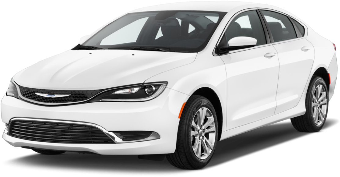 White Chrysler Sedan Profile View PNG Image