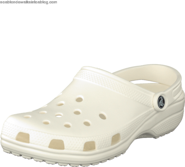 White Classic Croc Sandal PNG Image