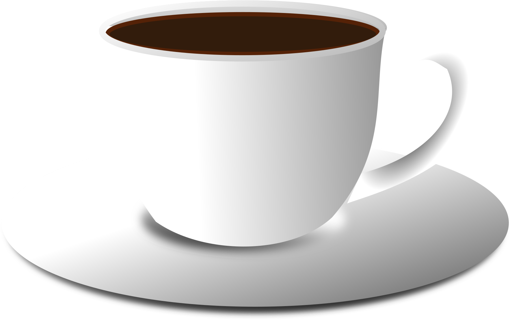 White Coffee Cupon Saucer PNG Image