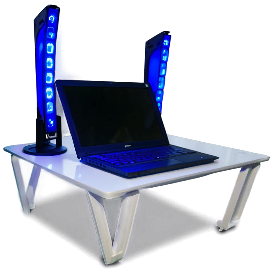 White Computer Desk Png Sqh PNG Image