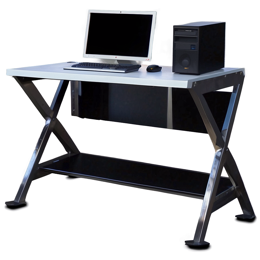 White Computer Desk Png Yah9 PNG Image