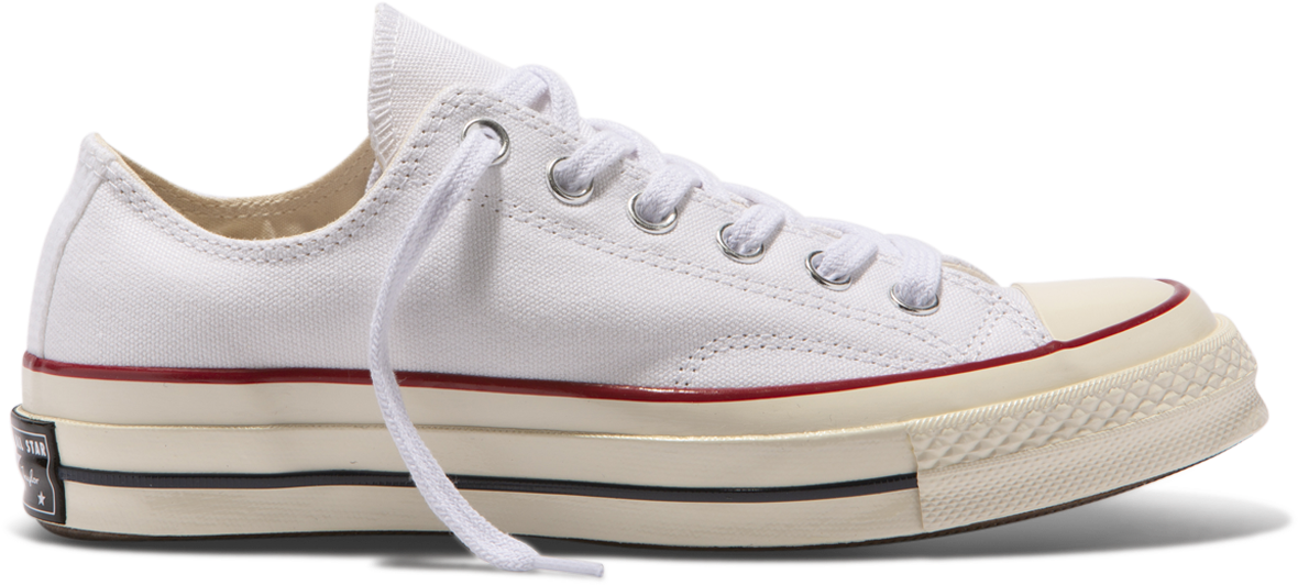 White Converse Chuck Taylor Sneaker PNG Image