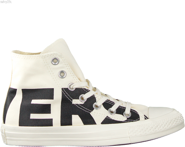 White Converse High Top Sneaker PNG Image