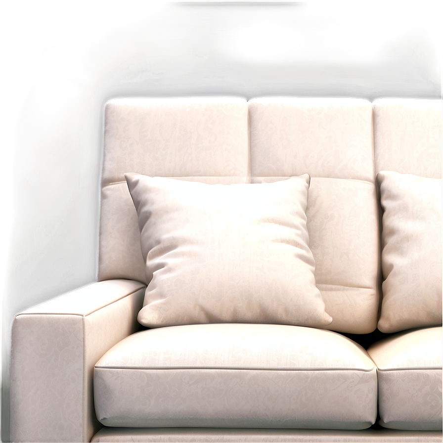 White Couch In Minimalist Interior Png 45 PNG Image