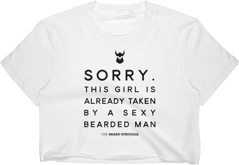 White Crop Top Bearded Man Message PNG Image