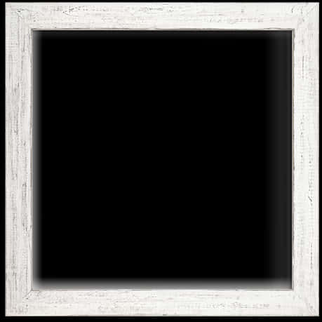 White Distressed Frameon Black Background PNG Image