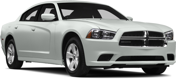 White Dodge Charger Sedan PNG Image