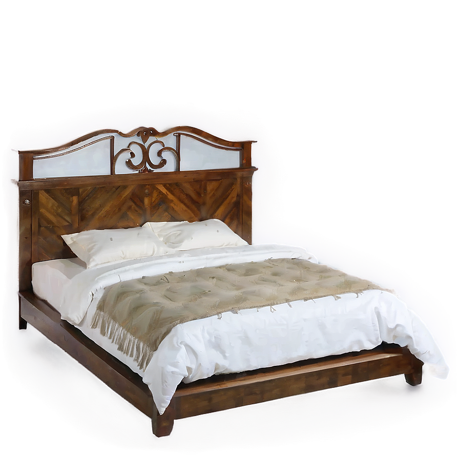 White Double Bed Png Wgn79 PNG Image