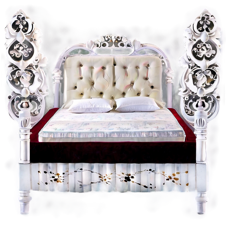 White Double Bed Png Xxw PNG Image