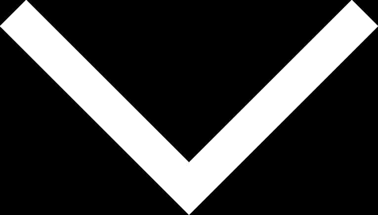 White Downward Arrow Graphic PNG Image