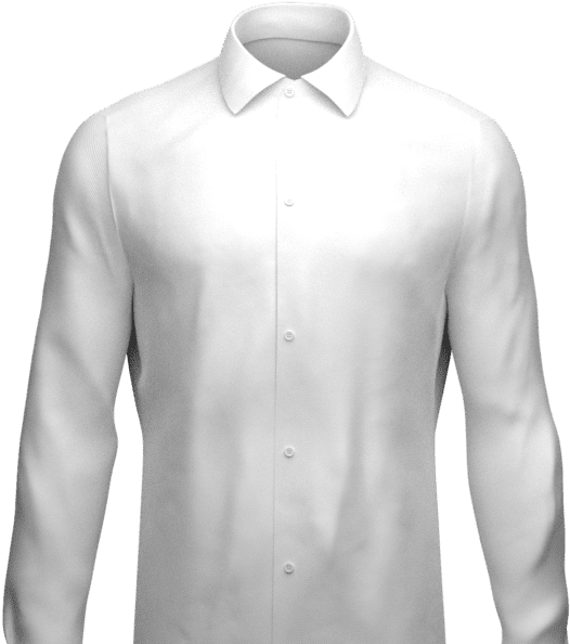 White Dress Shirt Product Display PNG Image