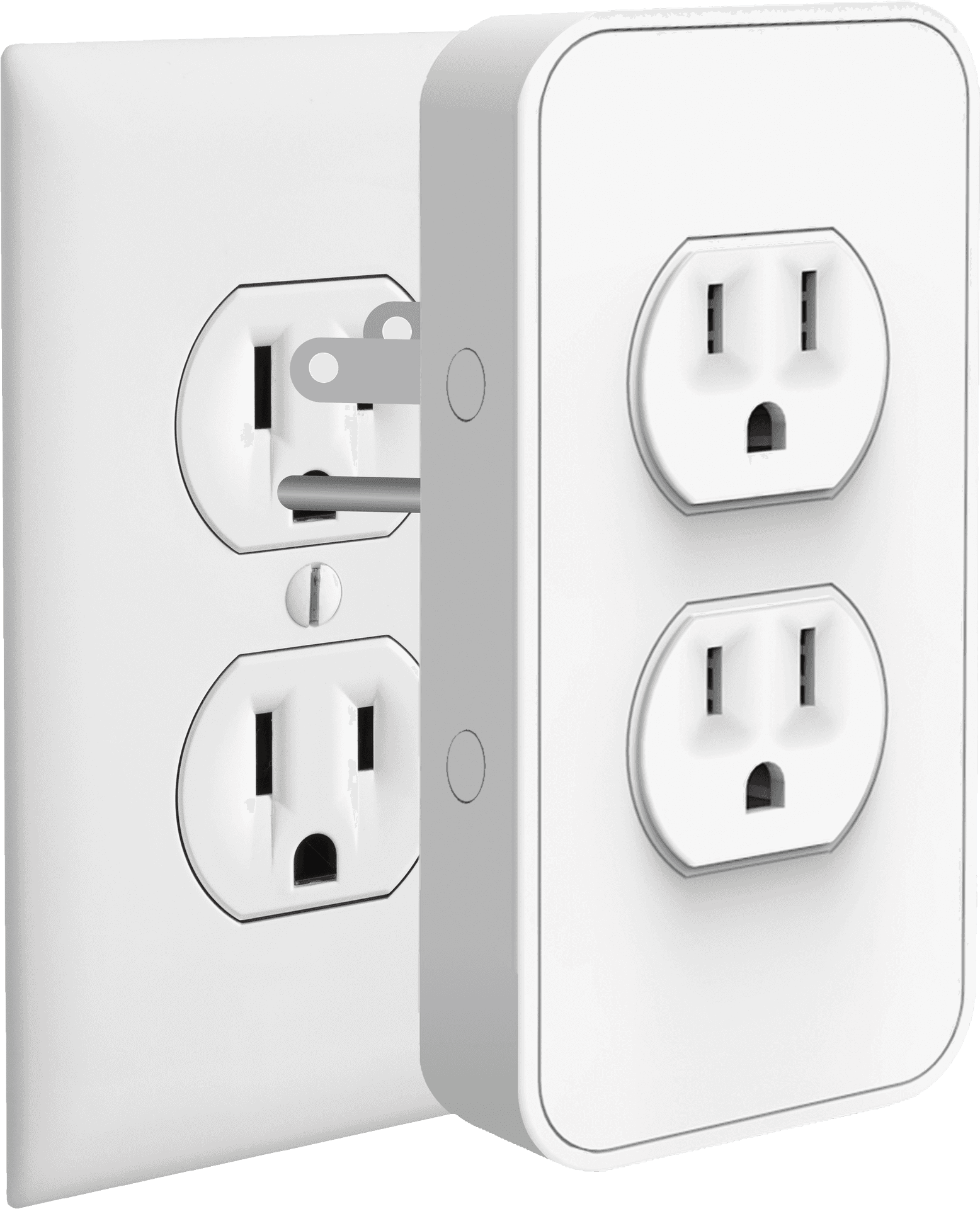 White Dual U S B Wall Outlet Adapter PNG Image