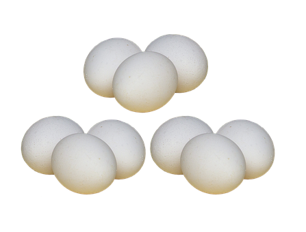 White Eggs Against Black Background PNG Image