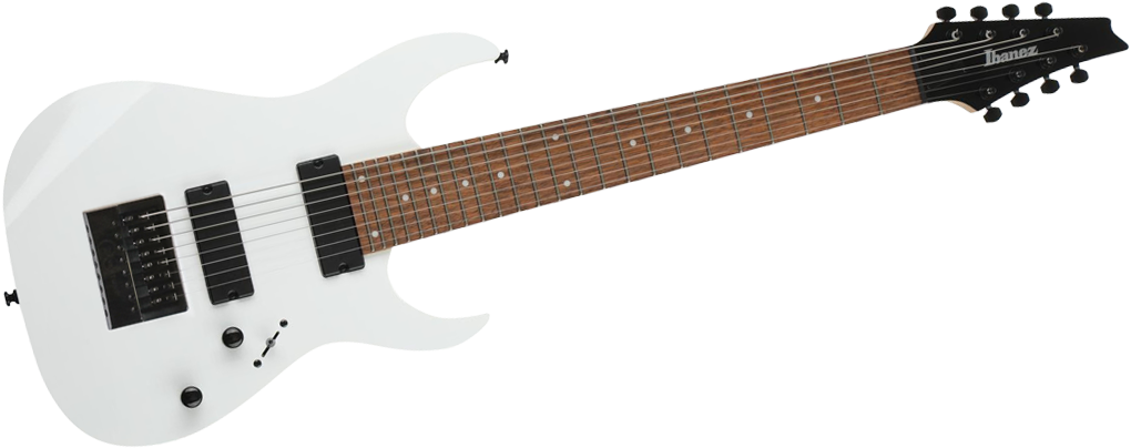 White Electric Guitar Ibanez Model PNG Image