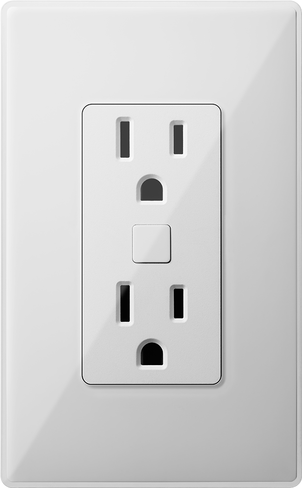 White Electrical Outlet Switch PNG Image