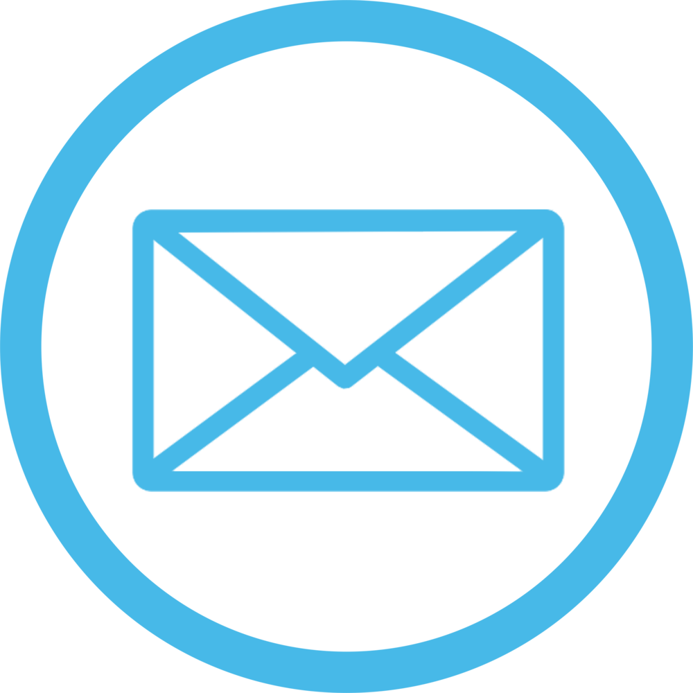 White Email Icon Circle Background PNG Image