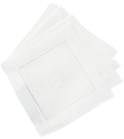 White Embossed Paper Napkin PNG Image