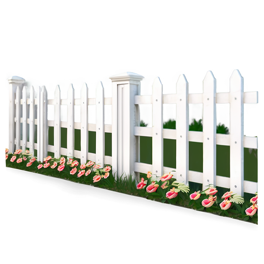 White Fence For Cottage Garden Png 82 PNG Image