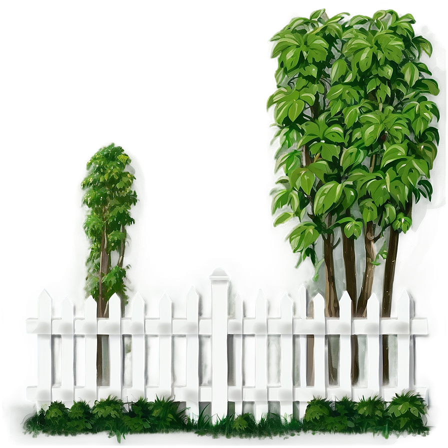 White Fence With Lattice Png Rhp PNG Image