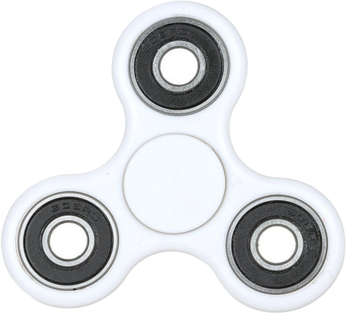 White Fidget Spinner Isolated PNG Image